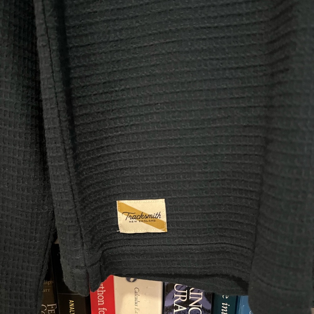 Tracksmith Fells Button Up Navy Wool Blend - Picture 2 of 4